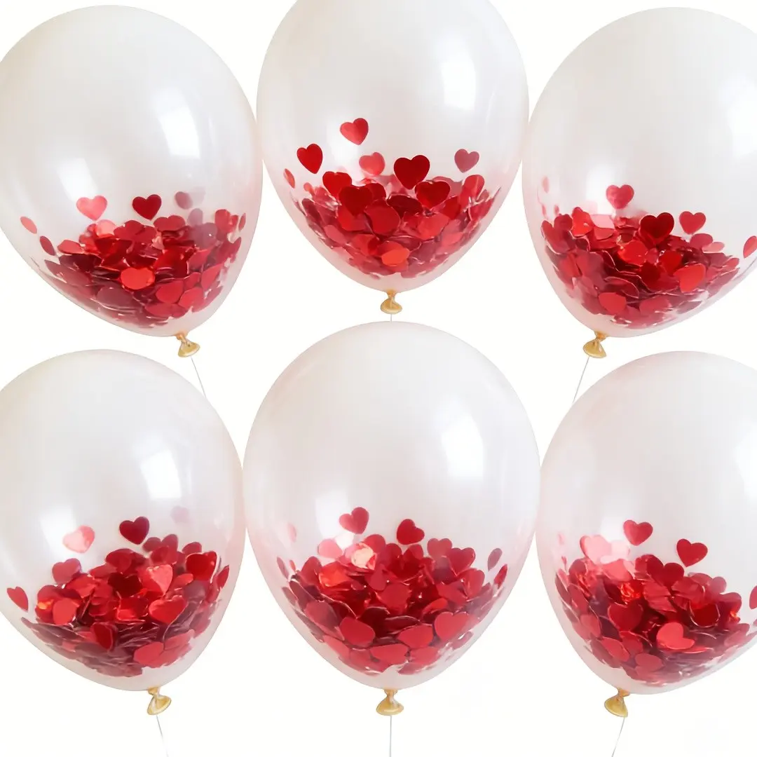 2000pcs Heart-Shaped Foil Confetti, Metallic Design, Perfect for Valentine's Day, Weddings, Birthdays, Party Supply, Balloon Filling, Table Decorations