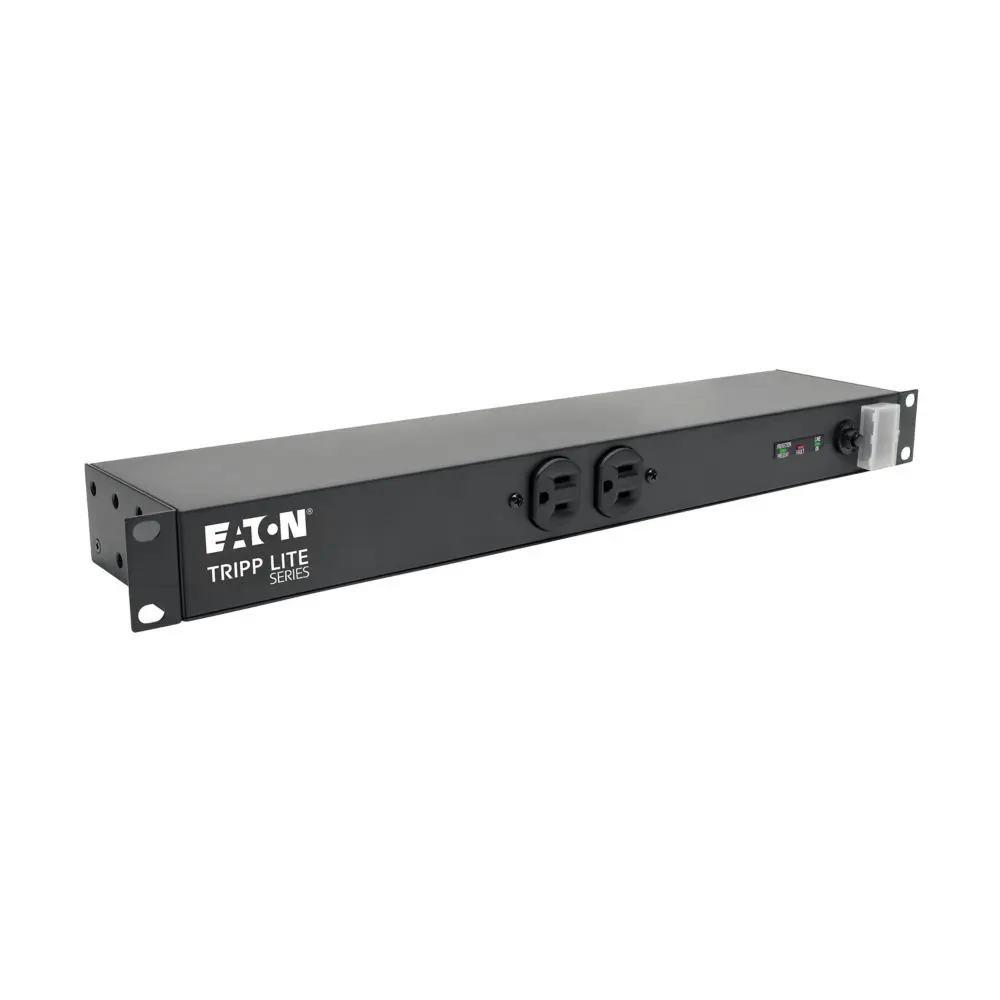 Eaton Isobar 12-Outlet Network Server Surge Protector, 15 ft. (4.57 m) Cord, 3840 Joules, Diagnostic LEDs, 1U Rackmount
