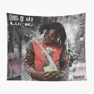 Lucki Days B4 Cotton Fabric Tapestry Wall Mural, Durable Decorative Tapestry for Bedroom & College Dorm (60"x40"), Funny Meme Room Decorations, Ideal Birthday Gift for Teens