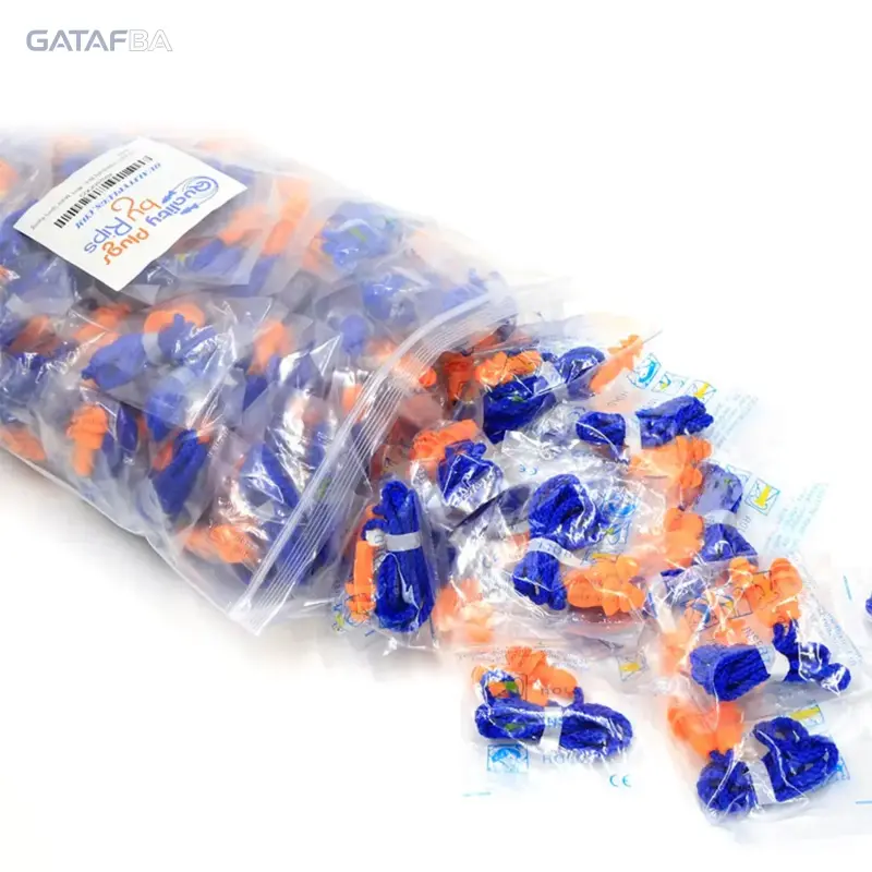 Corded Silicone Ear Plugs with Noise Reduction, Reusable, Waterproof, and Individually Wrapped for Swimming & Shooting, No