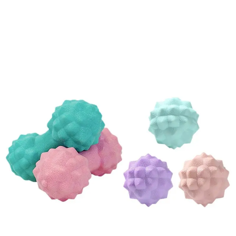 Fascia Ball Foot Massage Ball Muscle Relaxation Peanut Ball Yoga Fitness Shoulder Cervical Spine Low Back Meridian Meridian Ball Body Care Silicone gym accessories gym accessories gym accessories Therapy