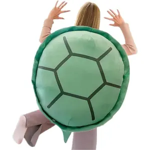Wearable Turtle Shell Pillows Turtle Plush Pillow Stuffed Animal Costume for Kids Adults Plush Toy Funny Dress Up Creative Gifts (Green, 40 inch)