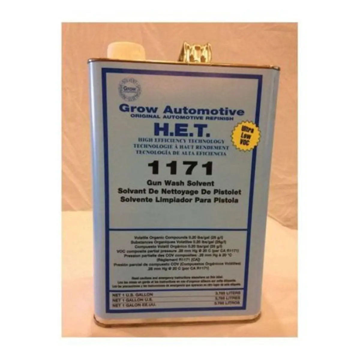 Grow Automotive 1 gal Low-VOC Gun Wash Solvent, VOC Reduction Car Paint Care Cleaning Solution