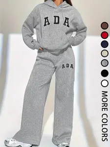 Slip into this oversized 'ADA' tracksuit, Streetwear tracksuit set for lazy weekend brunches, cozy campus walks—its soft fleece keeps you comfy while the bold lettering adds a trendy vibe. It’s also perfect for post-gym lounging or low-key hangout
