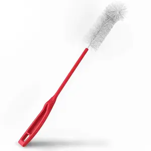 All-Round 17 Inch Bottle Brush for Baby, Beer, Wine Bottles, Glasses, Mugs - Red