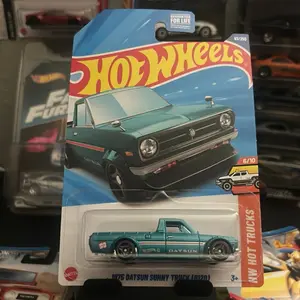 Hot Wheels 1975 Datsun Sunny Truck Diecast Model Car Collectible Green Edition