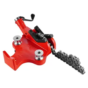 VEVOR Heavy-Duty Pipe Chain Vise, 1/2 - 8 Pipe Capacity, 34.6 Rugged Chain Cast Iron Base, Industrial-Grade Pipe Clamping for Plumbing, Automotive Repairs, Metalworking