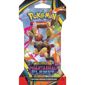 Pokemon TCG Mega Evolution Phantasmal Flames Sleeved Booster Pack 10 Cards with Special Illustrations and New Mega Evolution Pokémon ex