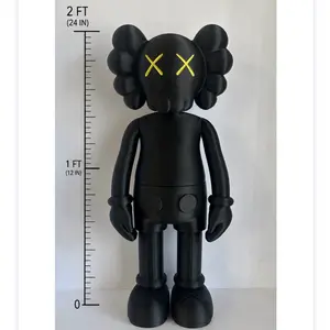2ft Tall Artistic Kaws Companion-Inspired Statue, Home Decor Ornaments, Modern Home Display Accessories (Colored Eyes)