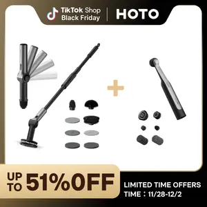 HOTO Cordless Electric Spin Scrubber Full-House Cleaning Kit, IPX7 Waterproof Bathroom Cleaner for Tiles, Corners, and Cracks