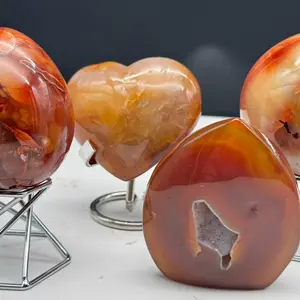 7) Carnelian Crystals - Natural Stones, Intuitively Chosen | Crescent Cast