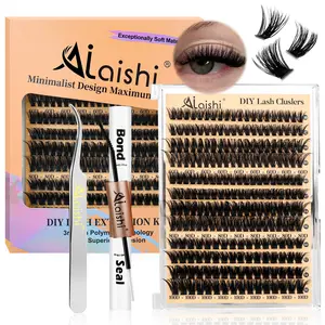 AILAISHI 60D+80D+100D DIY Magic Eyelash Extension Set - Thick Cluster  Curled Single Eyelash, 240pcs Cluster Eyelash, Sealed Black Eyelash and Tweezer  Essential False Eyelash Set for Junior "Girls" Cosmetics, DealsForYouDays
