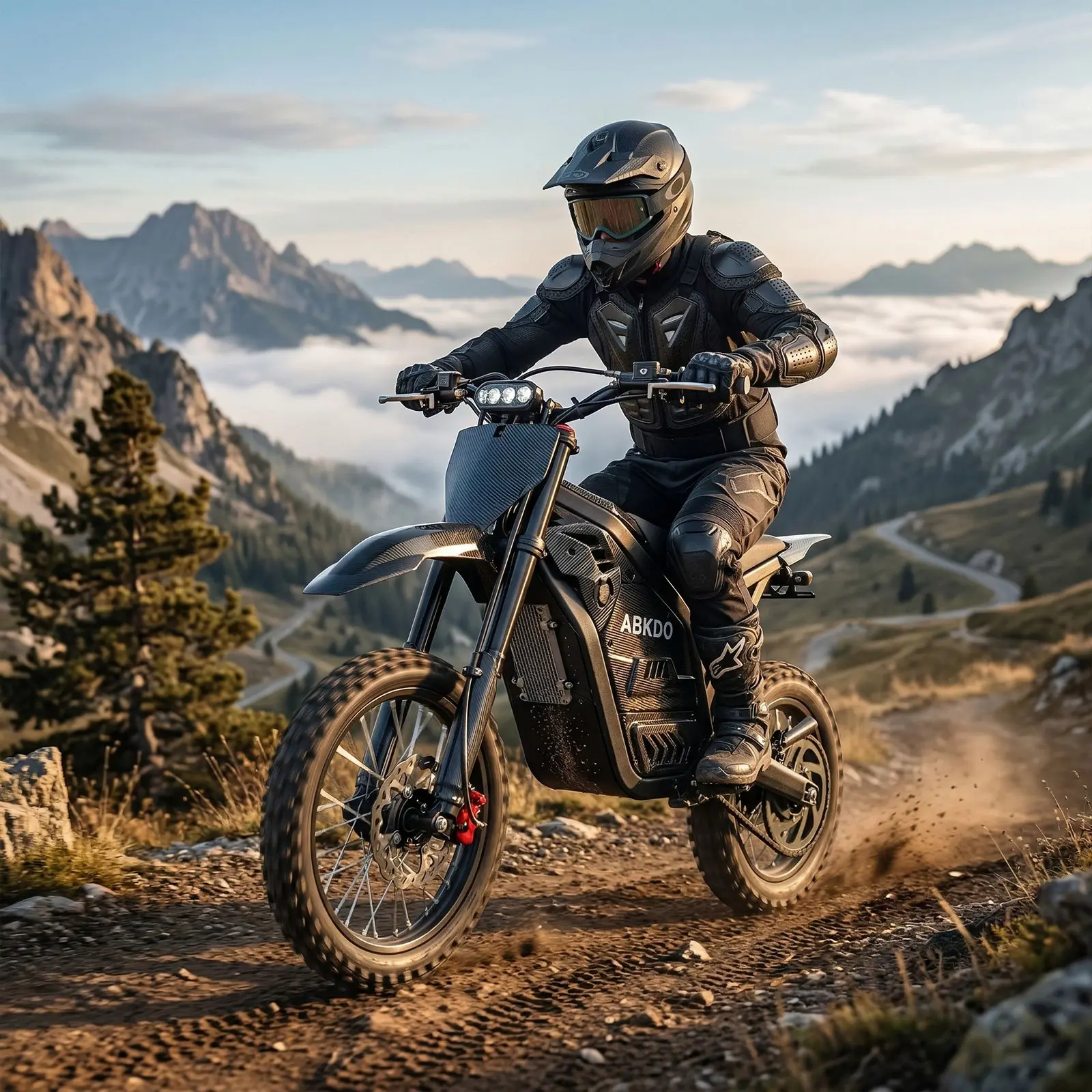 (Free Gift - While Supplies Last) High Power Off-Road Electric Bike, 4000W, 48V 23Ah Lithium-Ion Battery, 40-50 Mi Range, Unisex Youth & Ebikes for Adults for Off-Road Ride Enduro All Terrain Bicycle