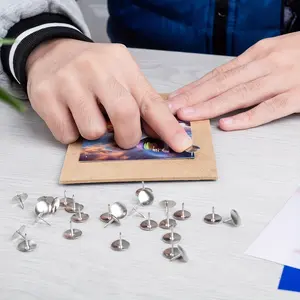 300pcs Metal Push Pins for Office, Strong Wall Tack Pins, 10mm Flat Head Nails, Ideal for DIY Crafts, Office Supplies, Home Decoration