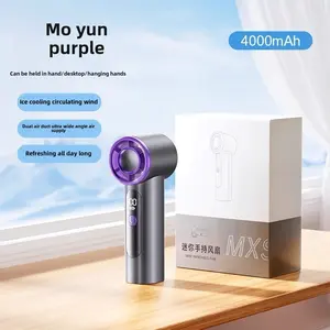 New Ultra-high speed Portable mini pocket ultra high speed fan, rechargeable 5000mAh battery, LED digital screen displaying gear and battery level, 100 wind speed mode 13.8m/s