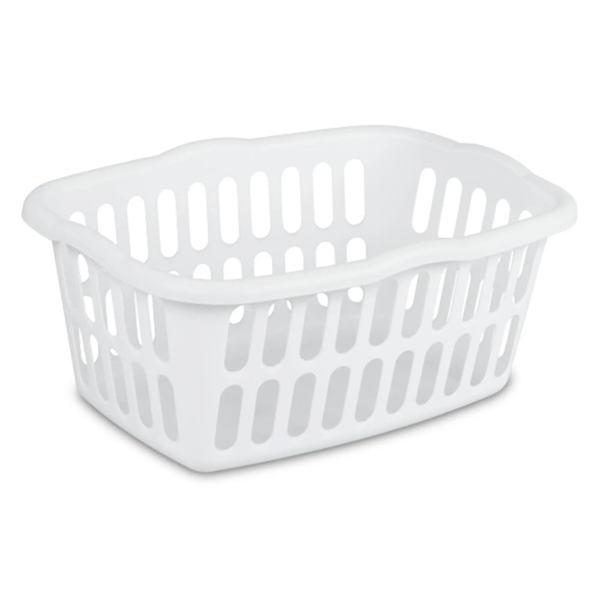 Sterilite Plastic Laundry Basket, 1.5 Bushel Clothes Hamper, White (12/24 Pack)