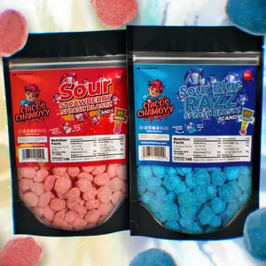 Sour Blue Razz Splash Blastz 6oz Viral Gushers + Sour Strawberry Splash Blastz 6oz Viral Gushers (No Chamoy) | 12oz Bundle Chicos Chamoyy - Fruity Snack