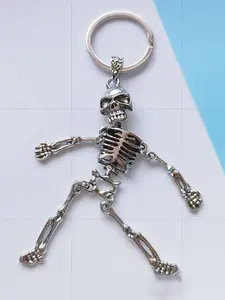 Skeleton Keychain, Creative Skull Design Keychain, Fashionable Alloy Keychain for Women & Men, Trendy All-match Keychain for Birthday Gift