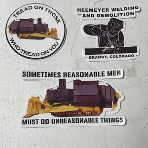 3 Piece Assorted Set - Sizes from 2.75 x 2.5, 2.75 x 2.75 (circle) and 4.25 x 2.5 Heeymeyer Welding Killdozer Stickers. Adult Humor Great for SXS’s, Cars, Laptops, and Cups.