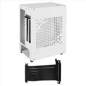 A07 Mini ITX Computer Case Chassis HTPC Host Case USB3.0 ITX Enclosure with Graphics Card Extension Cable(C)
