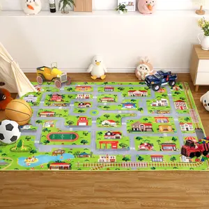 GARVEE Large 8x10 Rug for Playroom and Bedroom, Non-Slip Car Road Play Mat for Toddlers and Children, Fun and Durable Kids Carpet Playmat for Toy Cars and Active Play Areas