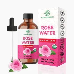 100ML LARGE ORGANIC ROSEWATER OIL Facial Cleanser Toner -NON GMO - MADE IN USA daily skincare