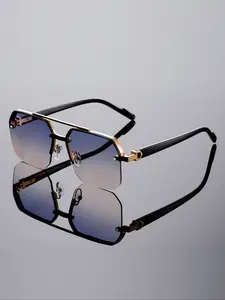 Men's New Half Frame Square Glasses, Vintage Luxury Eyewear, Stylish Square Frames, Classic High-End Design for Travel & Vacation Wear