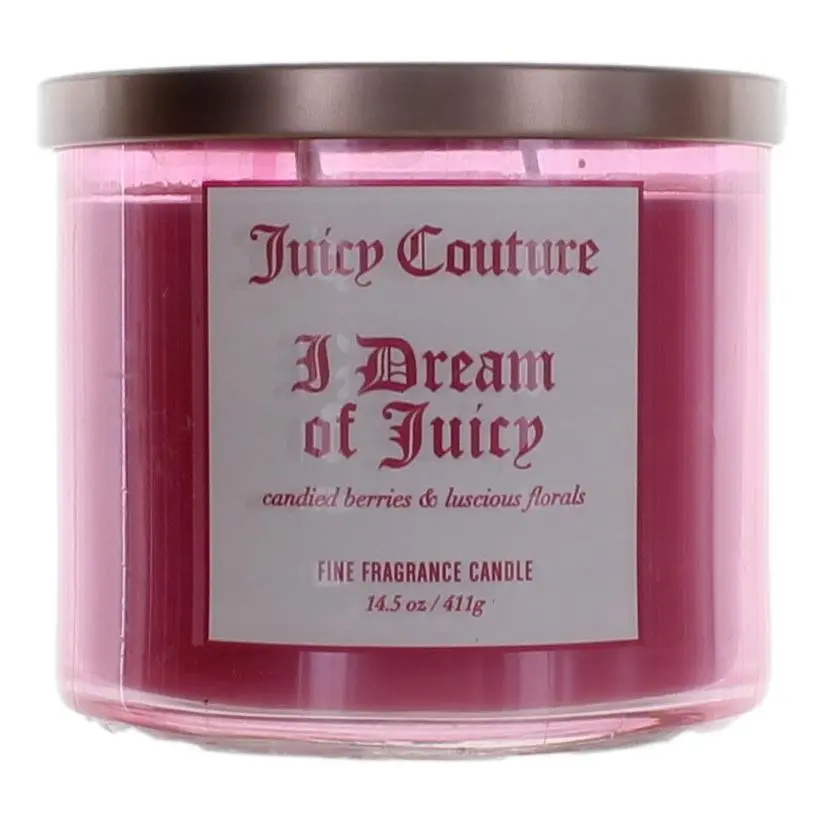 Juicy Couture 14.5 oz Soy Wax Blend 3-Wick Candle - I Dream Of Juicy, Home Supplies, Home Decor Room Accent, Three Wicks