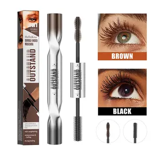 Double-Ended Mascara 2-in-1 — Black & Brown Dual Brush for Natural to Bold Looks, Long-Lasting Curl & Volume for Everyday, Work & Out Makeup.