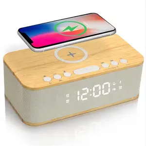 Peakeep Digital Clock, Alarm Clock for Bedrooms - Large Big Numbers 5 Dimmers for Seniors, Battery Backup Loud Alarm Clock with USB Charger Port (White)