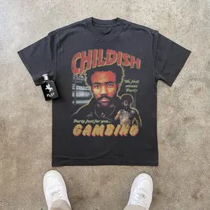 DONALD GLOVER - CHILDISH GAMBINO HEAVYWEIGHT BLACK T-SHIRT