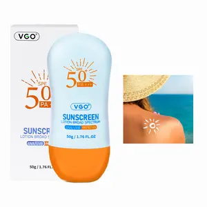VGO Gentle SPF 50+ Whipped Lotion – Fragrance-Free & Non-Comedogenic Dermatologist-Tested for Sensitive Skin | Soothes While Protecting Body Care Sunscreen Scent Scented Aroma Comfort Cosmetic Skincare