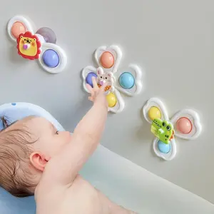 Teenager Suction Cup Spinning Bath Toy, 3pcs/set Montessori Sensory Educational Toy for Infants, Perfect Gift for Newborns & Toddlers