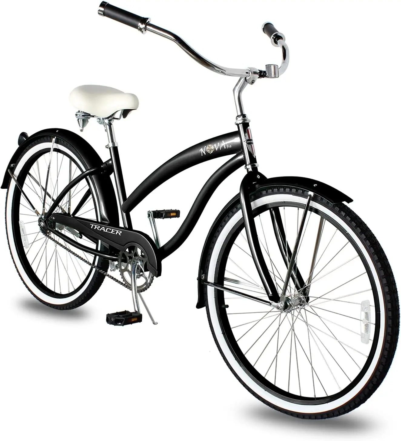 Tracer NOVA Beach Cruiser Bike for Adults, 26 Inch Wheels, Hi Ten Steel Frame, 1 Speed, Complete Cruiser Bike, Multi Colors cruiser bike