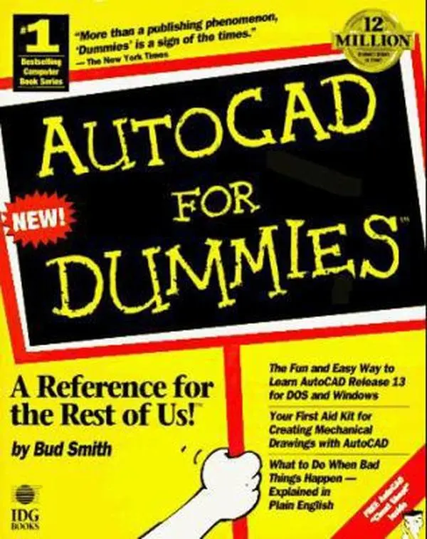 USED Book - Autocad for Dummies by Bud E. Smith (Paperback) - english