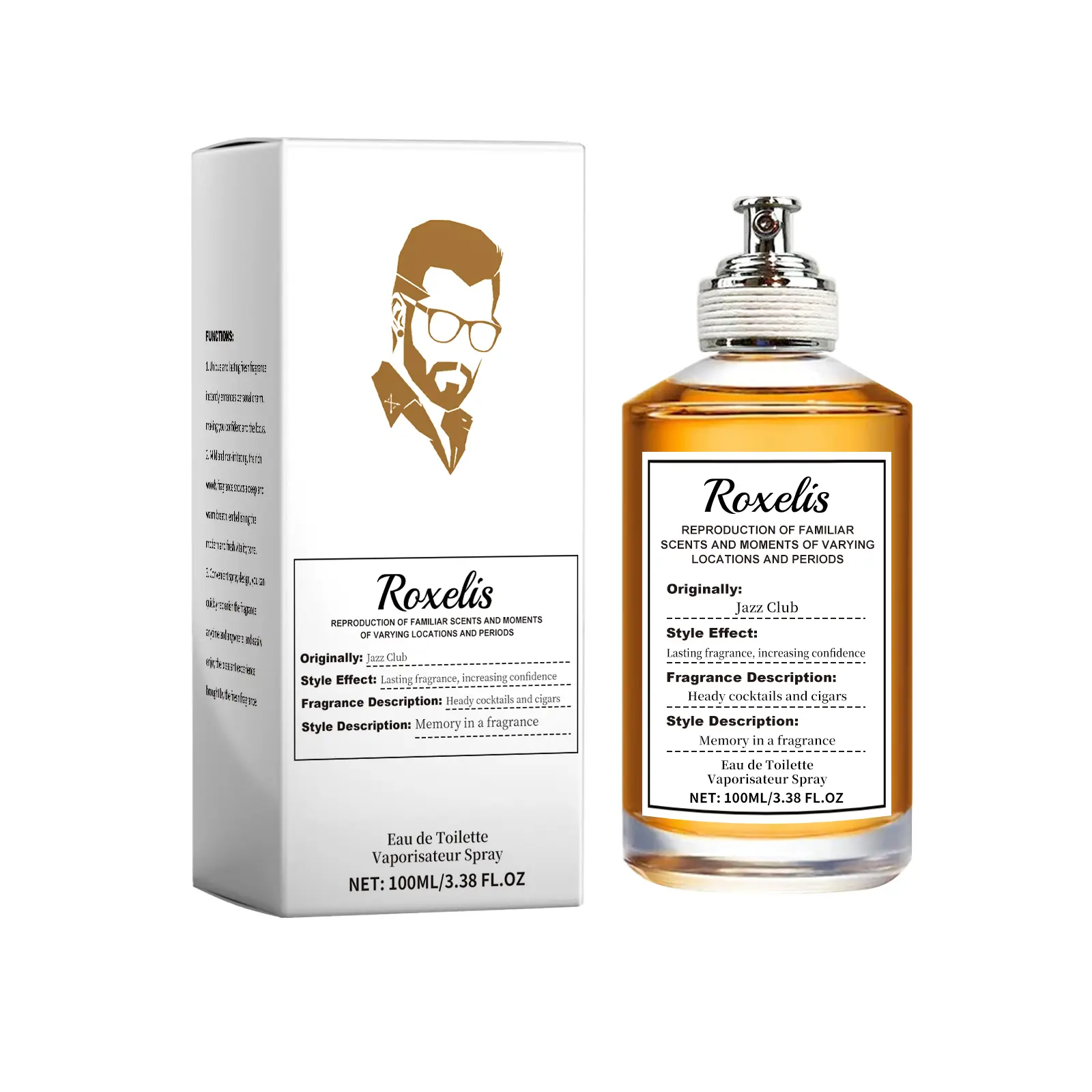 Jazz Perfume Scent, Durable Light Smell Fresh Wood Exudes Male Charm Fragrance