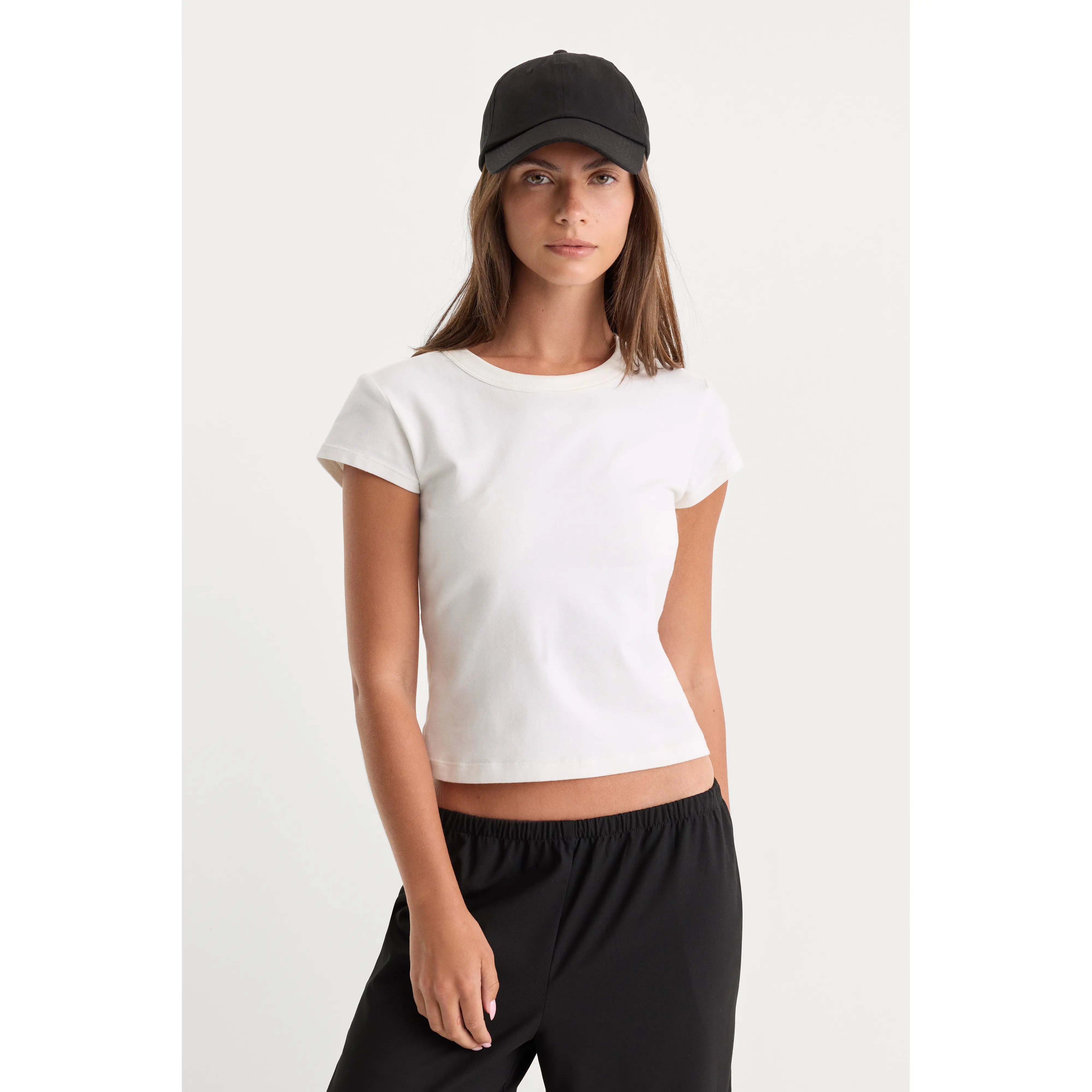 THE CAP SLEEVE TEE | WHITE001 THE CAP SLEEVE TEE | WHITE001