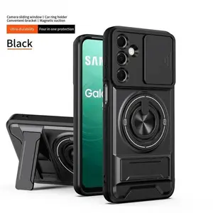 Armor Case For Samsung Galaxy S26 S25 S24 S23 S22 S21 Ultra PLus S25 S24 S21 FE 360° Stand Holder Ring and Slide Camera Cover,Camera Protection, Strong Magnetic, Anti Drop Protection Comfort, Tech Accessories, Waterproof, Smartphone, Handheld