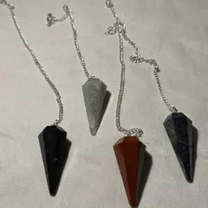 Crystal Pendulum for Reading Energy and Spiritual Guidance 4 Choices Light Amethyst Aquarius