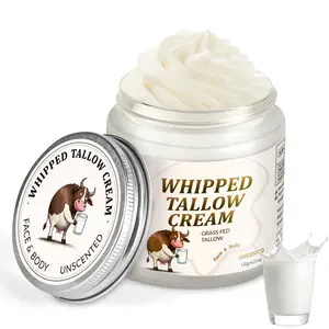 MEIDU Grass-Fed Beef Tallow Skin Cream – Whipped for Face & Body, Deeply Nourishing Moisturizing Cream for Soft, Smooth Skin