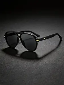New Trendy Round Frame Fashion Pilot Glasses, Unisex Casual Design, Perfect for Outdoor Activities, Parties, Gifts, Street Style, Beach Vacation
