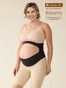 【BUY 1 GET A FREE GIFT, FIRST 10 ORDERS 】Momcozy Pregnancy Belly Band YB001 & YB002, CozySupport Ergonest Maternity Belly Band, Invisible Pregnancy Belt for Back, Abdomen, Waist tiktok shop，A
