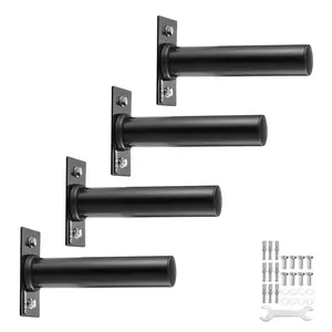 【Spotlight Day】VEVOR Wall Mounted Weight Plate Holder, Weight Rack Storage for 2-Inch Weight Plates, 330 lbs Load Capacity Weight Storage Rack, Heavy Duty Iron Home Gym Organizer, 4 Pack, Mounting Hardware Included