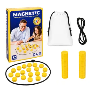 Magnetic Chess Tabletop Game Set with 20 Magnets, Travel Bag, Family Board Games for Kids & Adults, Classic Strategy with New Gameplay