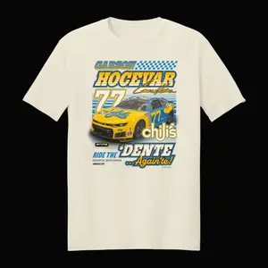 Carson Hocevar #77 Racing Shirt – Chili’s Sponsor Graphic Shirt, Stock Car Racing Apparel, Motorsport Fan Gift, Men’s Tops