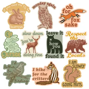 Woodland Sticker Extra Large Stickers Funny Nature Lovers Adhesives with Memes Funny Stickers with Colorful Graphic Decals Funny Animal  Multi -