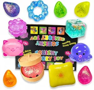 12pcs Style Blind Box 2026 New Glitter Dumpling Squishy with Steamer Box, Soft Sensory Fidget Steamed Bun Squeeze Toy for Adult Stress & Anxiety Relief [Random 1Pc]