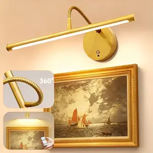 1/3pcs Magnetic LED Cabinet Light, Picture Frame Decorative Light with Remote Control, Timer, 3 Adjustable Colors, USB Charging, Suitable for Corridor, Painting, Reading, Display Room Lighting