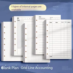 A7 Loose Leaf Notebook Refill Paper, Blank Lined Pages, Mini Pocket Size, Portable Note Taking and Drawing, No Drilling Required