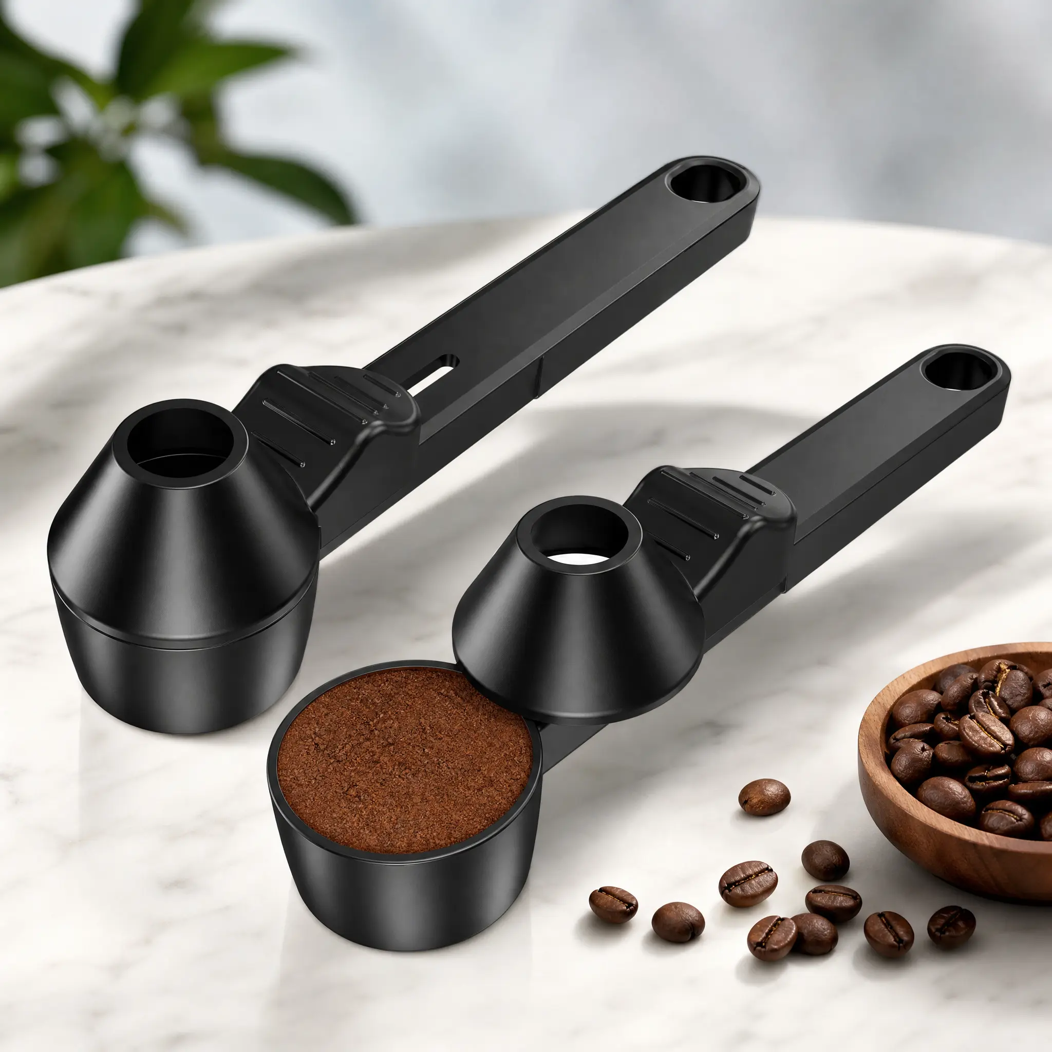 Multifunctional coffee spoon for various scenarios Capacity Scoop with Funnel for Reusable K-Cup Refillable Pods & Ground Brews, Home & Party Supplies Accessory